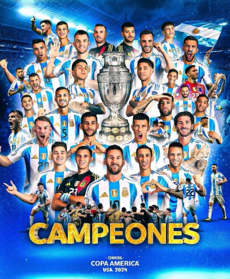 Vamos 🇦🇷 Argentina!!!
No hay discusiones posibles. Campeones de la Copa América nuevamente!