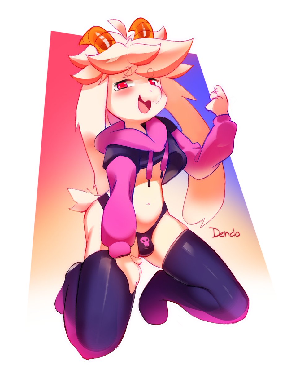 dendosketch's tweet photo. Silly goat with a silly outfit~ https://t.co/s6Y8py8ghQ