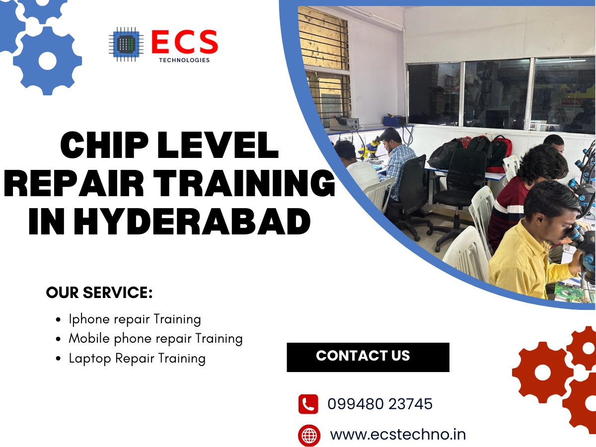 ecs_techno's tweet image. Boost your career with ECS Technologies! Get expert-led Chip Level Repair Training in Hyderabad &amp;amp; transform your skills.
Contact Now- 099480 23745 

#ChipLevelRepairTraining #Hyderabad #ECSTechnologies #ElectronicsRepair #CareerGrowth #TechTraining #JobReady