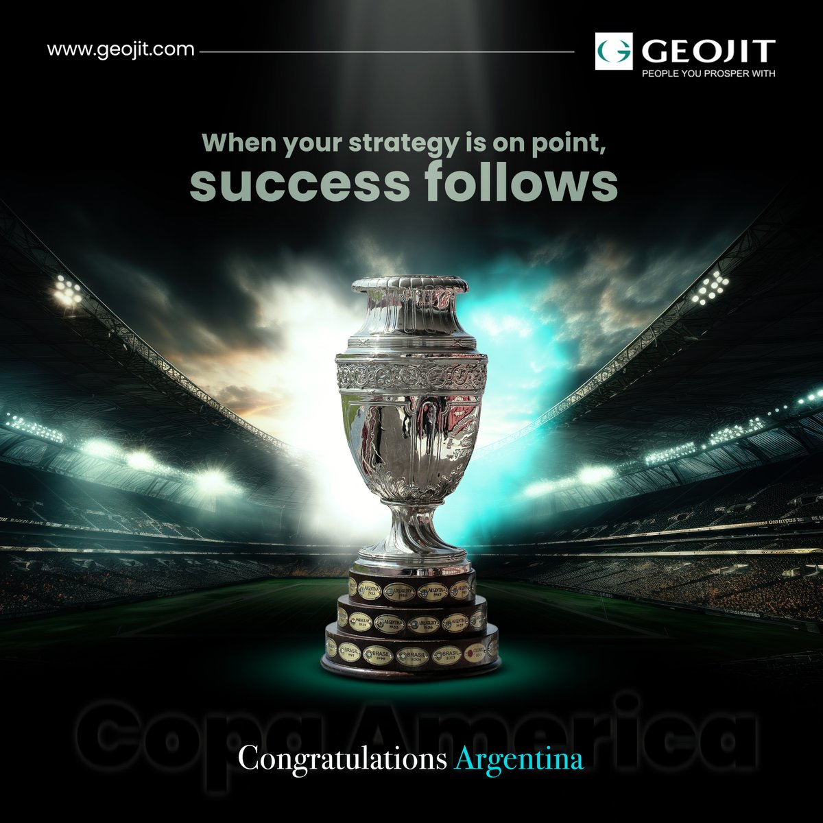 Geojit_official's tweet photo. What a match! Hats off to Argentina for this stunning performance.
.
.
.
#investment #geojit #CopaAmerica #Copa2024 #Football #Soccer #CopaAmerica2024 #CopaAmericaFinal #CopaGoals #CopaFans #CopaAmericaMatches #CopaTeams https://t.co/m59Vpm6KVE