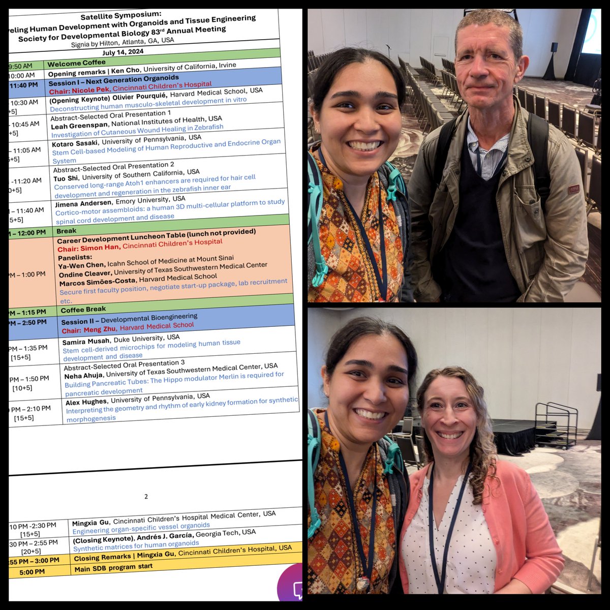 xainabafzal's tweet photo. #2024SDB Day 1😀🙌

Satellite symposium with some amazin talks..segmentation clock..wound healing..assembloids..more organoids..modelin biology🤓

Presidential symposium..enhancer biology..transcription😍

How's is this only day 1?!🤓😃 https://t.co/OBtUHI4q9L