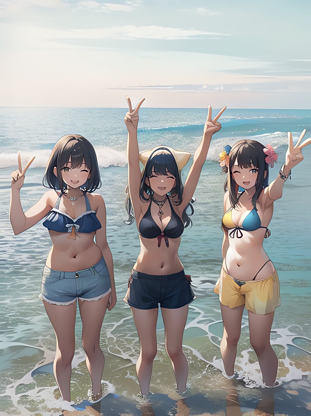 女子高校生　水着  / X