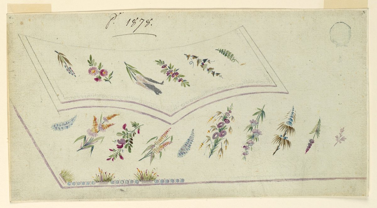 si_chndm's tweet photo. Design no. 1878 for the Embroidery of a Man's Waistcoat of the "Fabrique de St. Ruf" https://t.co/PH1hAnoG9y https://t.co/IdiayVTE9E