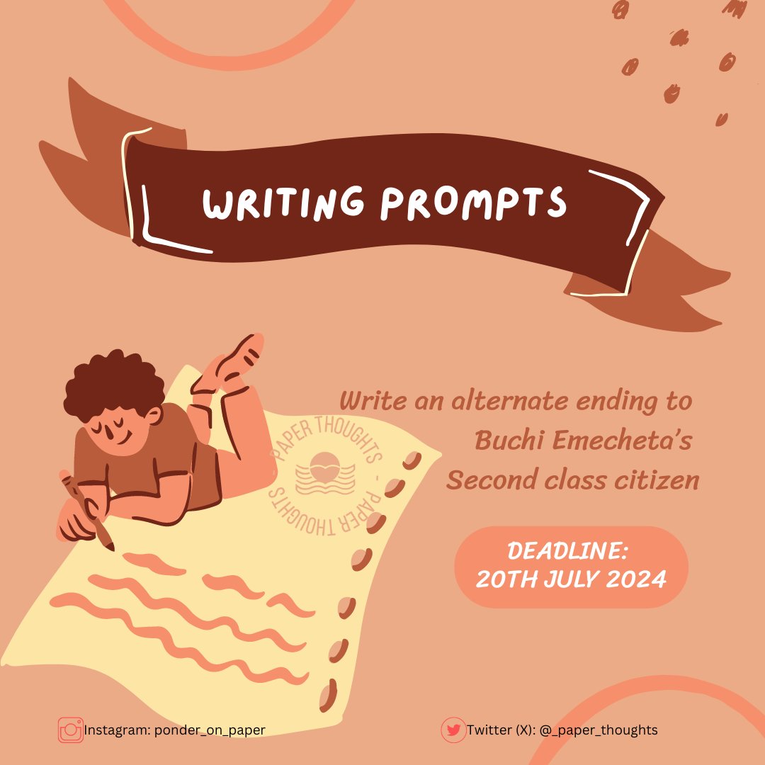_paper_thoughts's tweet photo. ๐๏ธ Writing Prompt of the Week! ๐๏ธ
This weekโs prompt is designed to spark your creativity. Let your imagination run wild and share your stories with us! โจ
Tag us and use the hashtag #Paperthoughts so we can read and feature your amazing work.
#WritingPrompt #CreativeWriting https://t.co/T9owINcGnV