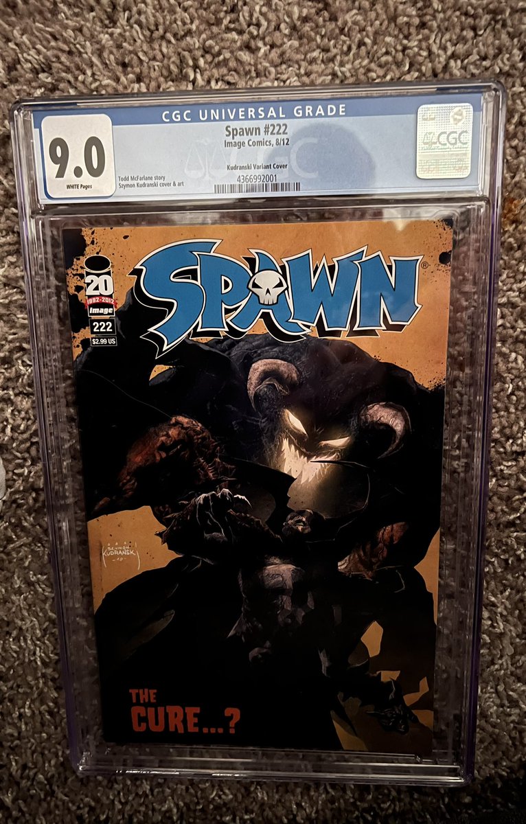 RAComicsLLC's tweet photo. #Spawn 222 cgc graded 9.0, super rare @SzymonKudranski cover 🔥🔥🔥🔥🔥
#imagecomics #hellspawn #dailyspawn @Todd_McFarlane #comicbookart #comicbooks #bestartinthebusiness @gocollect @keycollectorapp @CGCComics https://t.co/MbUS5x12fM