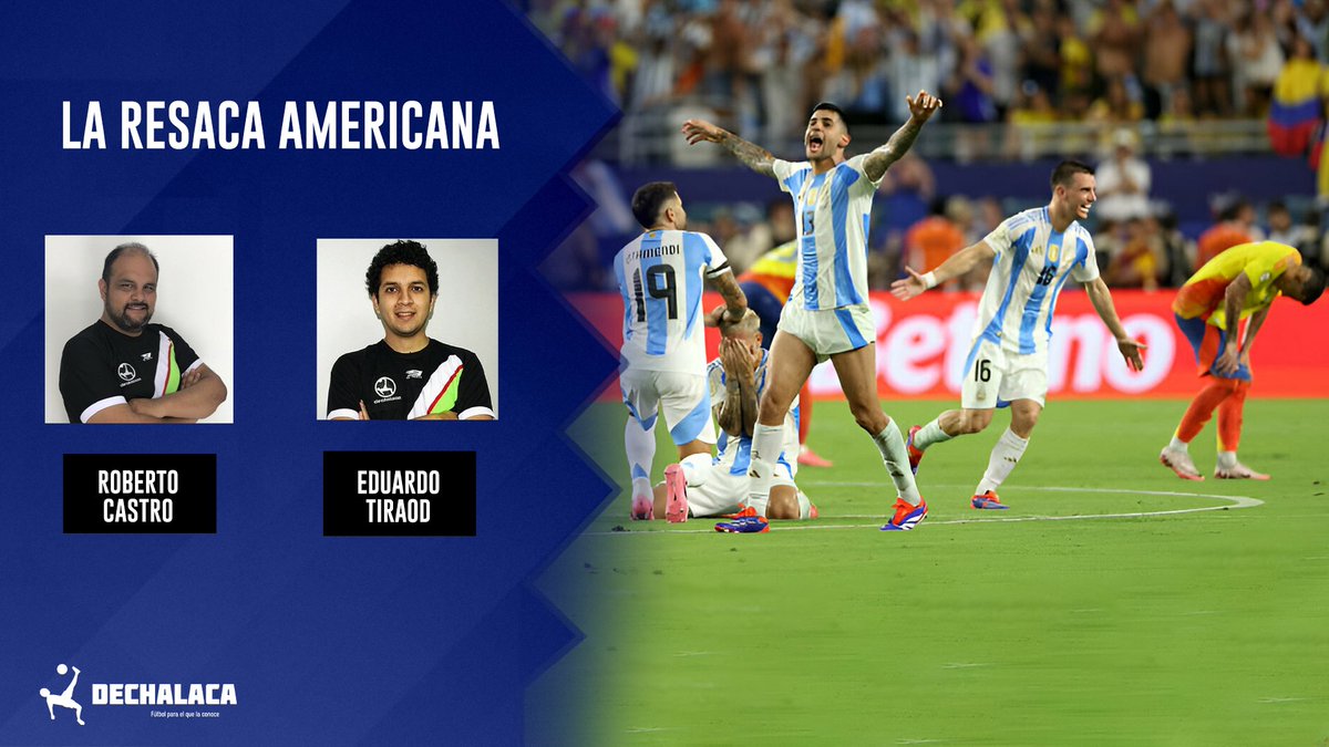 #CopaAmérica2024 - final

🇦🇷🆚🇨🇴 El campeón que nunca se posterga

🗣 Al aire #LaResaca Americana con <a href="/rcastrolizarbe/">Roberto Castro</a> y <a href="/EduardoTL/">Eduardo Tirado</a>

x.com/i/spaces/1kvJp…