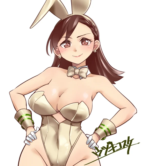 今日は大井っちの進水日らしいのでskebリクエストで描いた乳盛りバニー大井っちです( ˘ω˘ )はっぴーばーすでー₍₍ ◝( 'ω' )◟ ⁾⁾ 