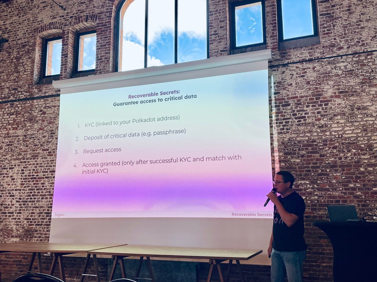 logion_network's tweet image. 2/6 🥐 The presentation of our new product, Secret Recovery, was early but accompanied by very good croissants. Logion brings the possibility to save and transfer your keys legally—much better than Ledger recovery! 🗝️🔒 #Logion #SecretRecovery