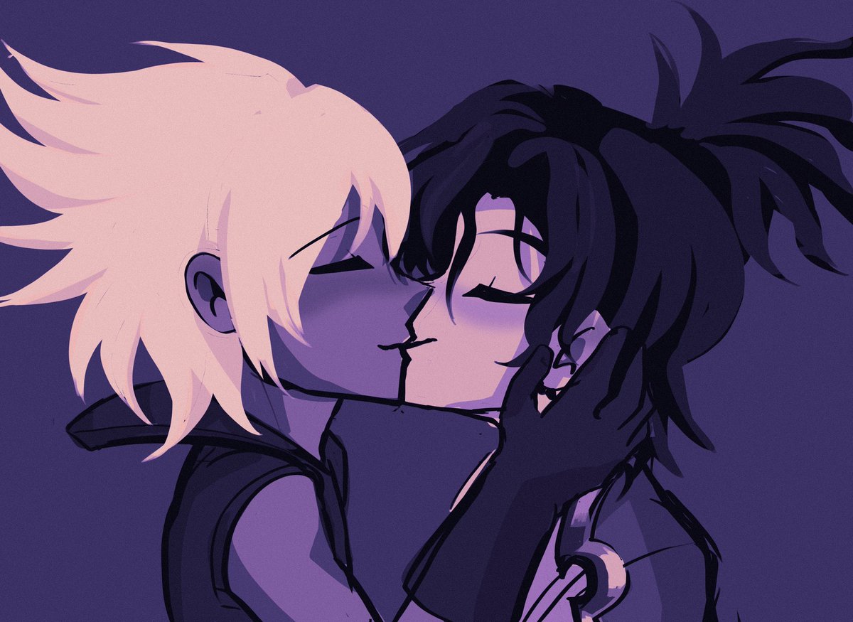 SnowcapMt's tweet photo. A little time travel AU Xehaqus smooch, and some more Xehaqus lions too #xehaqus #kingdomhearts https://t.co/8DLXSdFD8m