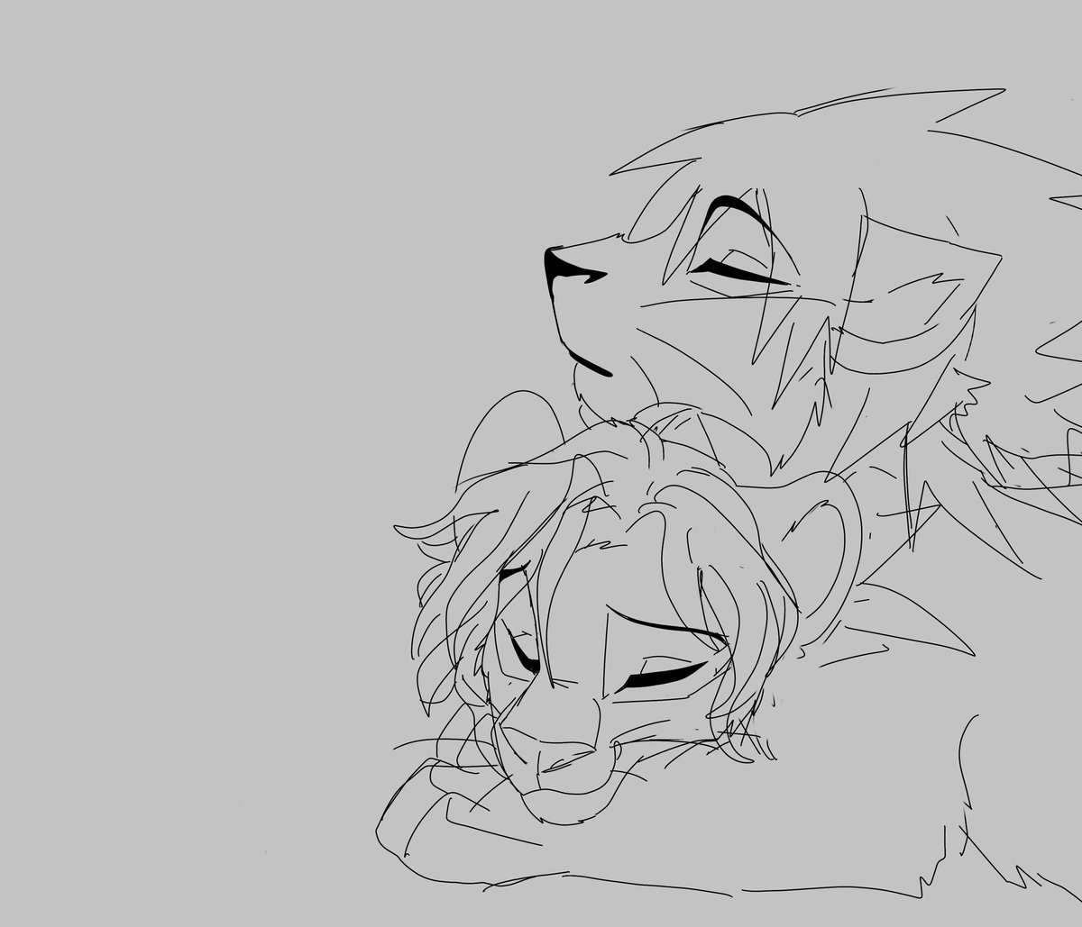 SnowcapMt's tweet photo. A little time travel AU Xehaqus smooch, and some more Xehaqus lions too #xehaqus #kingdomhearts https://t.co/8DLXSdFD8m