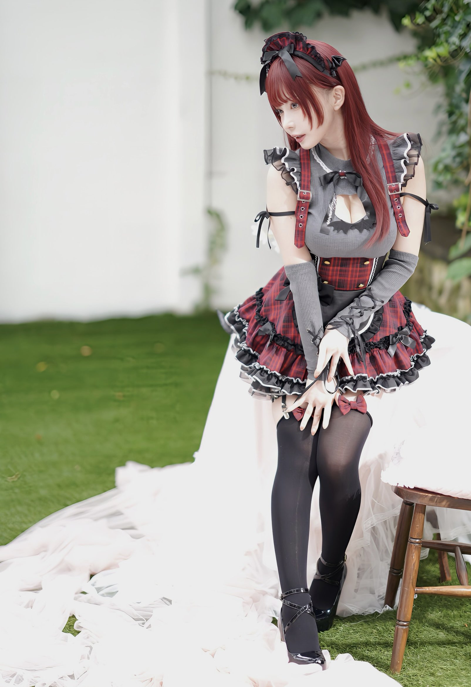ガーリーロックサキュバスメイド《ハロウィンコスプレ6点セット ガーリーロックサキュバスメイド《ハロウィンコスプレ6点セット