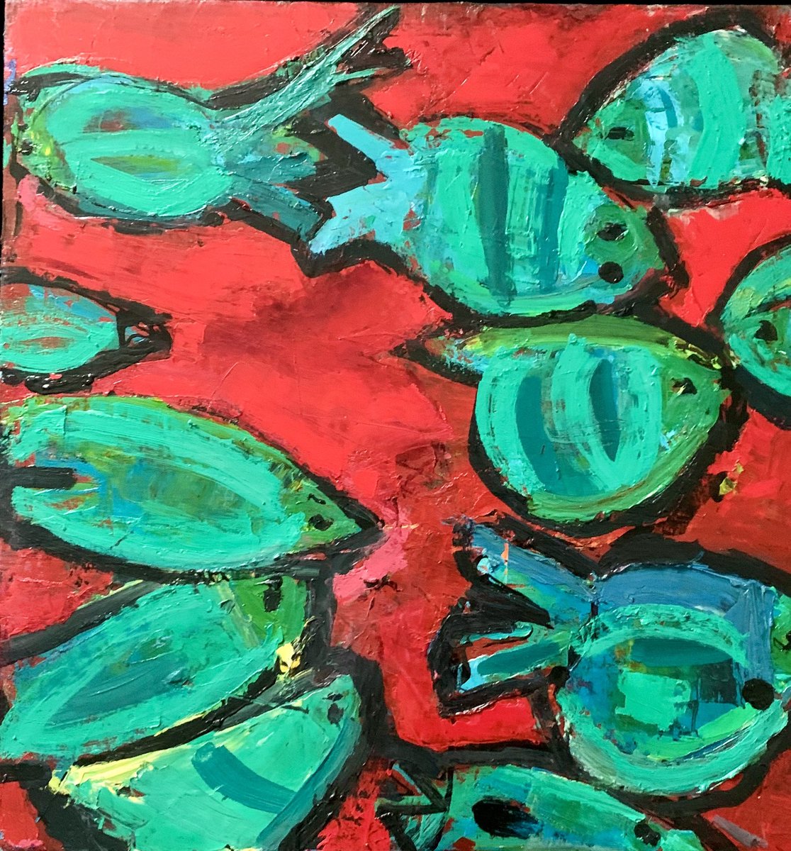 Capturing beautiful fish in oil paint #oil  #fish #contemporary #paintings #landscape #Sussex #art