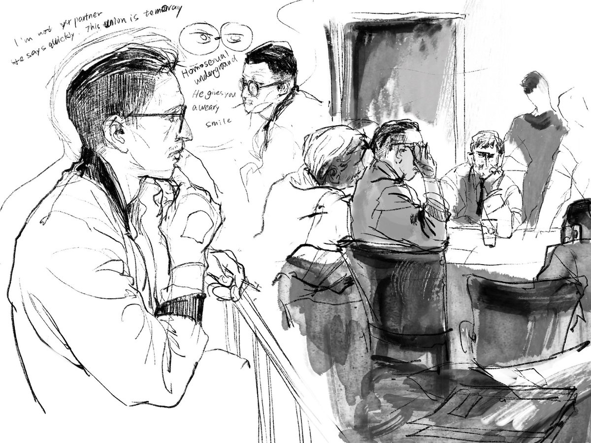 owl89661394's tweet photo. #DiscoElysium  some sketches while playing the game https://t.co/IuaqQS99n0