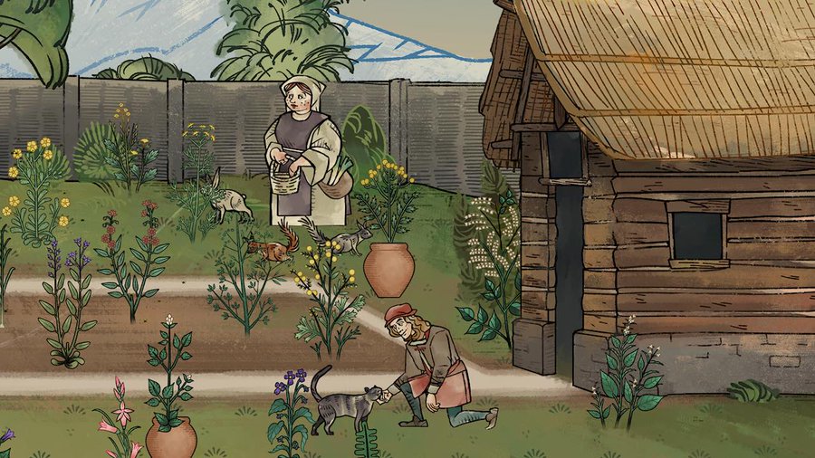 You can pet the cat in Pentiment