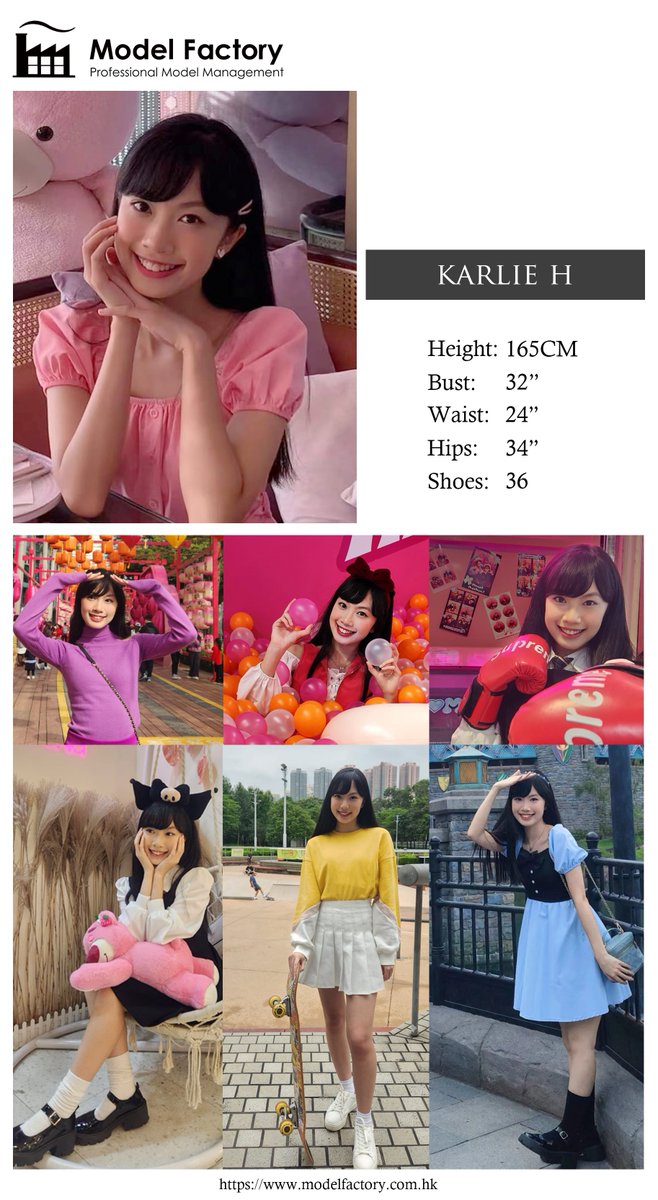 modelfactoryhk's tweet image. Model Introduction
Model name: Karlie H
Height: 165cm
Model measurements:
32-24-34
Shoes: 36
Model Factory Model Aency
modelfactory.com.hk
#modelstudio