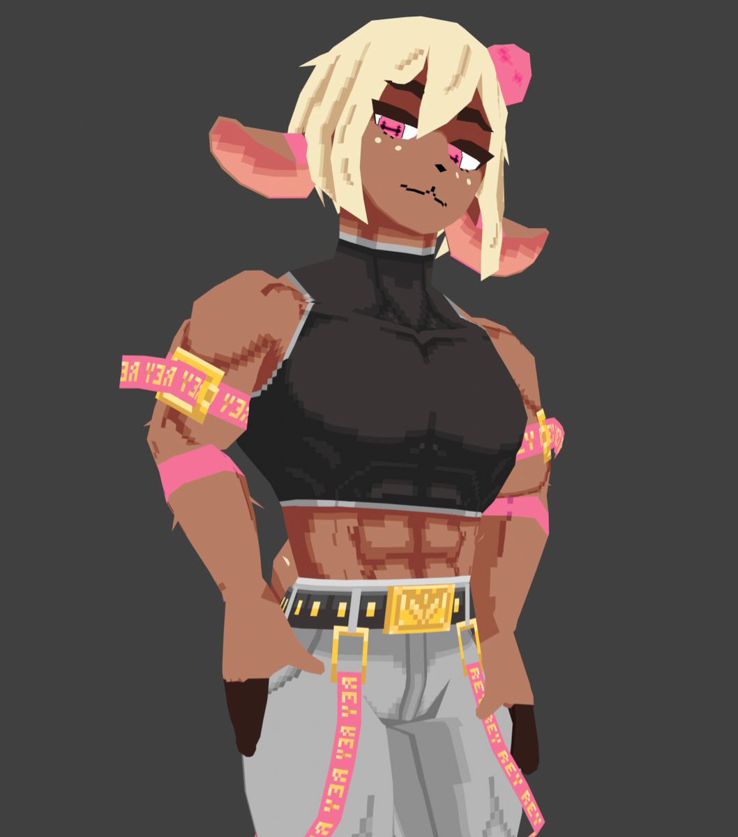 Connived_'s tweet image. I'm hoping to have him ready for vtubing soon! #Blender