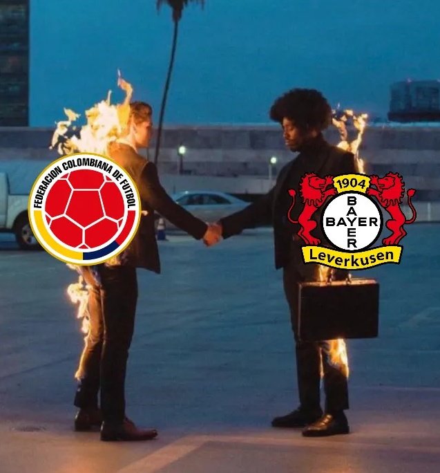 ElGodzuki's tweet photo. Perder el invicto en una final
Colombia 🤝 Bayer Leverkusen https://t.co/pFJku0qgvM