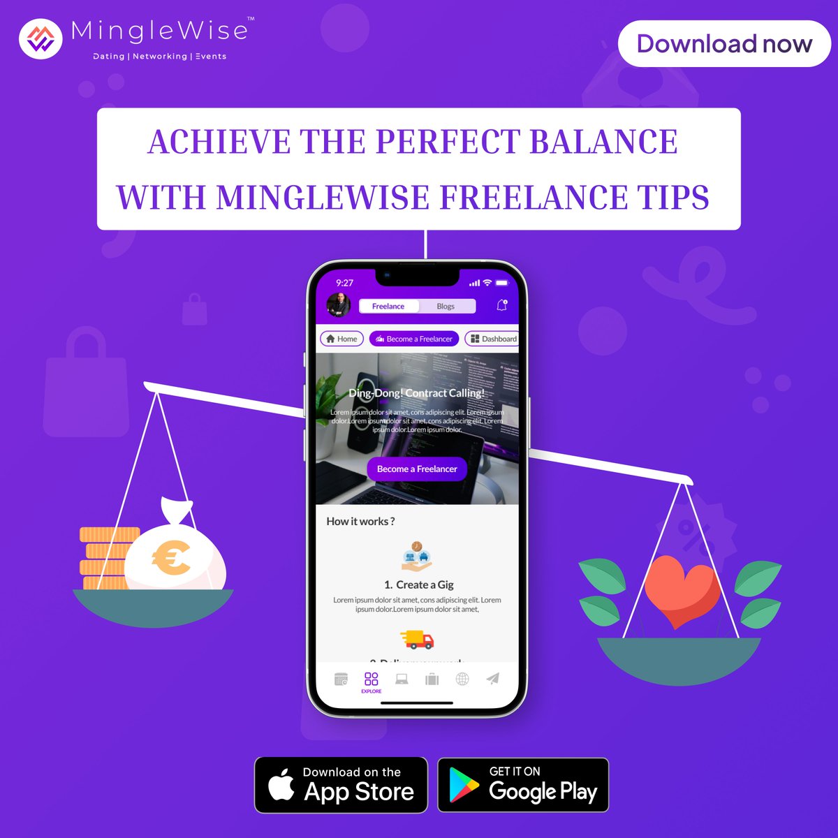minglewise's tweet image. Nail freelancing with MingleWise tips. Balance your career and personal life like a pro! 💼🎯#freelancingtips #MingleWise #successmindset #worklifebalance #freelancelife #careeradvice #personaldevelopment #entrepreneurship #selfemployed #businessgrowth