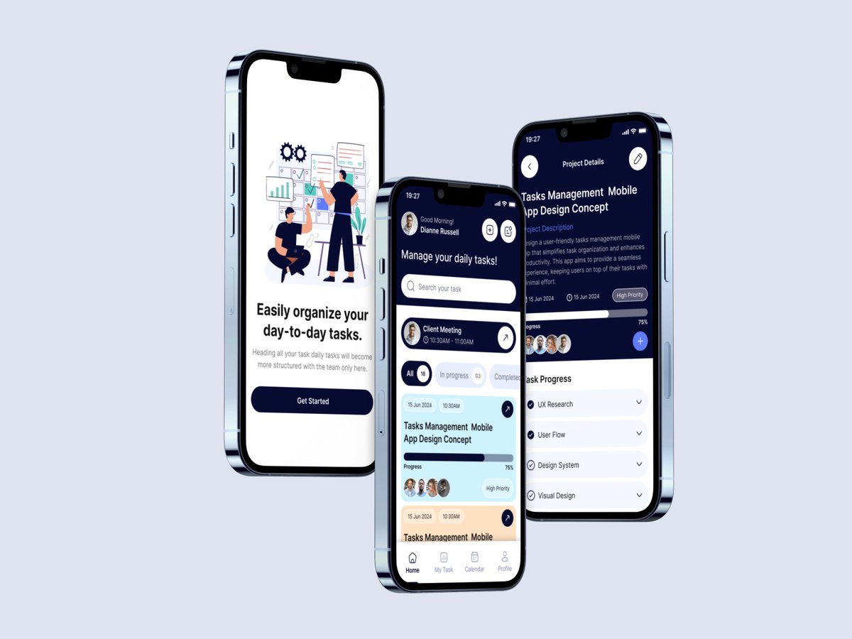 ripon0100's tweet image. Hi everyone!📷
I want to share my exploration of the Task Management App.
I would greatly appreciate your Likes and Feedback.
Dribbble View: dribbble.com/shots/24517969…
#uidesign #uxdesign #taskapp #calendar #manager #Note #schedule #mobileapp #android #ios #taskmanager