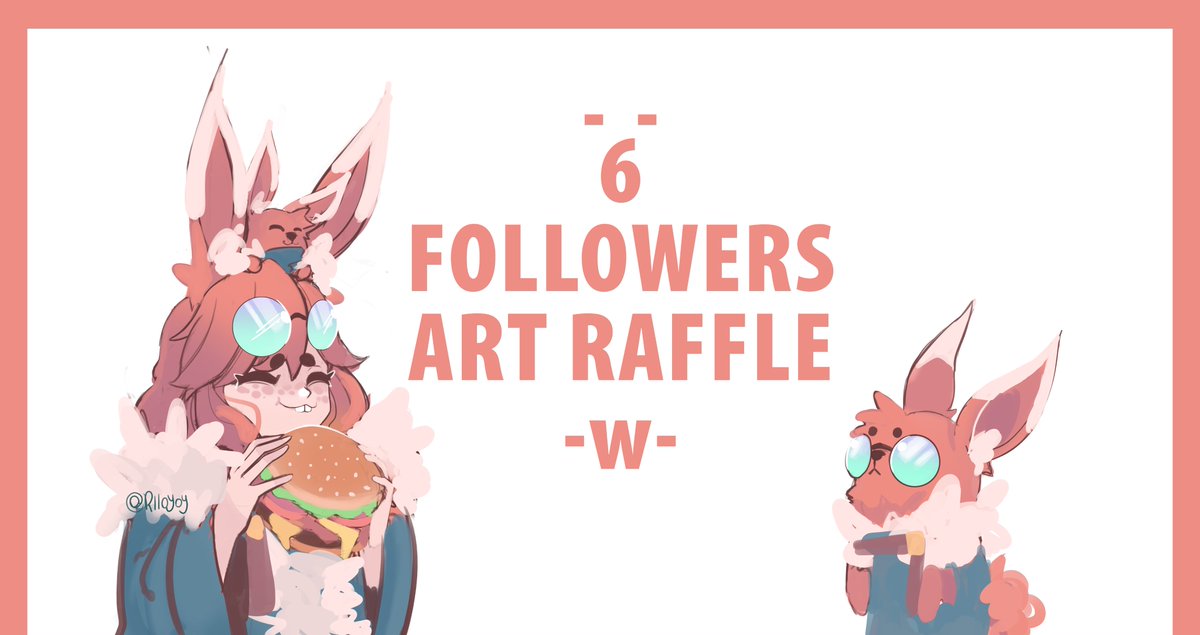 Heyyo ppl! to celebrate my 6th follower i'll be doing another art raffle -w-
There will be 3 winners!  
1st place will get a fullbody commission 
2nd and 3rd place will get an icon -w-. 
RT + FOLLOW to participate (new followers are welcome!) the raffle will last for 3 days! thx!
