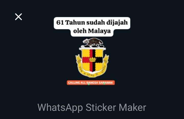 jameschin110's tweet photo. As Sarawakians gear up to celebrate Sarawak Day on 22nd July, you can expect to see more stickers such as this one which was released yesterday...
#sarawakDay #nationalist #sabah #MA64 https://t.co/AiJTSmIg7Q