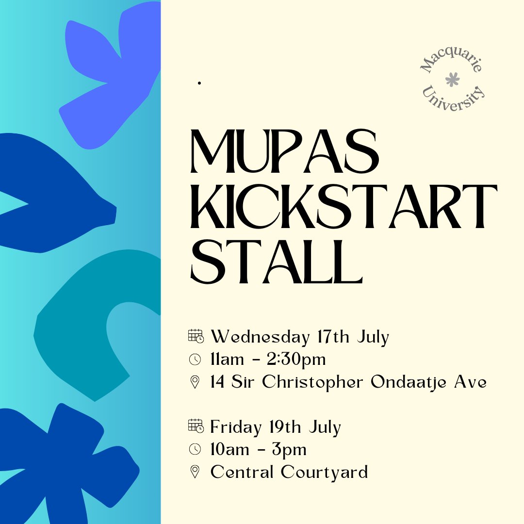 We hope you enjoyed the break, and are looking forward to getting back into uni life! This week is kickstart week, and we have two stalls. Come by to say hi or sort out your membership!