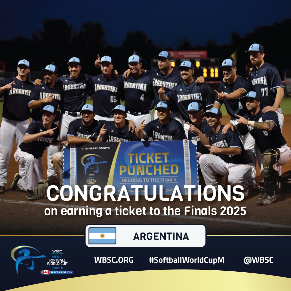 🇦🇷 Argentina advance to the Finals!

👏 Congratulations!

#SoftballWorldCupM
