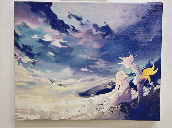 最終日につきこちら一点、現物お持ち帰りとなりましたので会場ではキャンバス展示されていない形となります…!