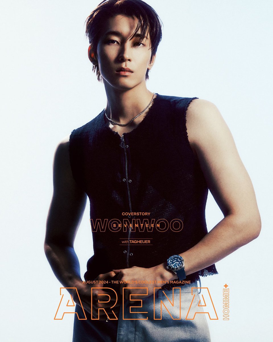 wonwooszone's tweet photo. wonwoo for arena homme+ korea #원우 

wonwoo said, “when i look at seventeen albums, i often feel like it’s a photo album. we put every moment that we’ve endured in our music. there are songs with a heavy vibe because it was made during really tough times. a powerful song came out from our desire to break through that rather difficult period,” and that “seventeen’s music is seventeen’s life."

wonwoo, who participated in the lyrics and composition of his solo song “leftover” as well as consistently working on seventeen albums, also shared, “i’m a very ordinary person. i think my work has sympathized with a lot more people thanks to you."

when asked what the most important thing is to him, he replied, “i hope i don’t forget to enjoy." famous for his remarkable photo and video skills, he added, “i enjoy music and [taking] photos these days. though it cuts my sleep short, i enjoy going to the studio to make songs and bringing my camera around to take photos. i hope i don’t forget the fun of now.”