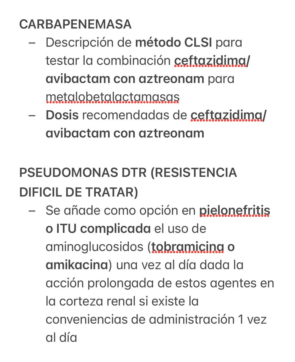 infeccHRUmalaga's tweet photo. Nueva guía @IDSAInfo 🎉🥳🎊🆕 de INFECCIONES #GramNegativosResistentes, señalamos los principales CAMBIOS respecto a la de 2023 👇🏻📸👀
Cambios en #BLEE, #AmpCinducible, #Carbapenemasas, #PseudomonasDTR, #CRAB🦀 y #Smaltophilia. Lectura obligada!🙇🏻‍♂️📖
🔗🆓👉🏻https://t.co/YU7A5DcW8f https://t.co/txgnBmbM0h