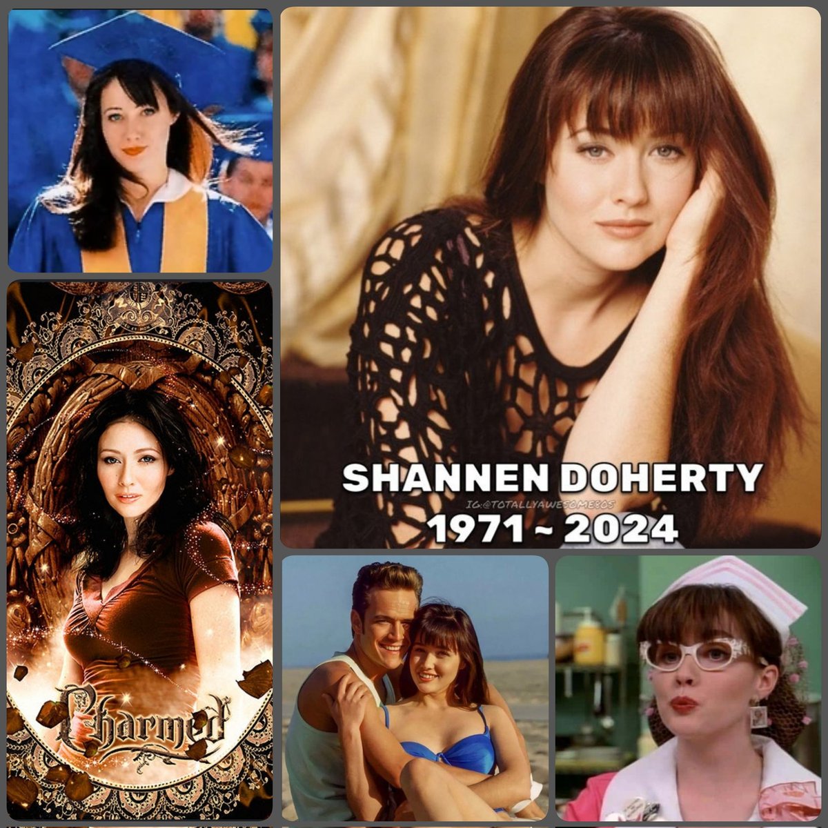 superbenysan's tweet photo. 😢 Noticia triste, 💔 RIP #shannendoherty x siempre en nuestros corazones: recordaremos a la testaruda, enamoradiza y única y Brenda de Beverly 90210 (Laverne en el Peach Pit 🥰); Prue de Charmed. Te espera #lukeperry para que Dylan y Brenda se reúnan en el cielo 🙏 buen viaje. https://t.co/G4IZhBJpJE