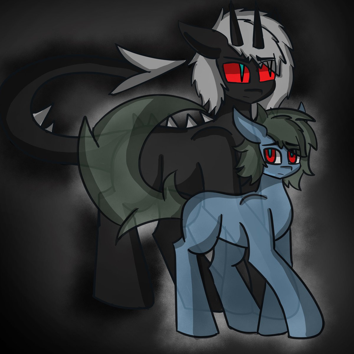 BabBat91's tweet photo. New oc Aiden and his shadow self the demon Xeno
#mlpoc #mrsdooggle #Aiden #Xeno #demonic #alterego
#shadowself https://t.co/iYYtxthuhu