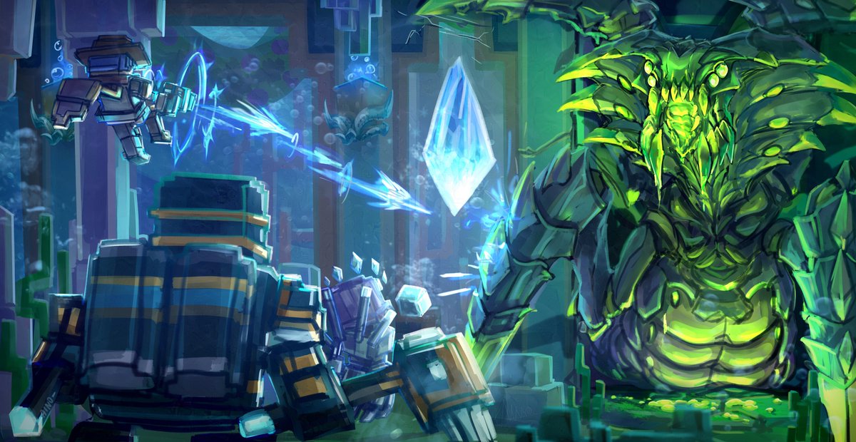 Trovesaurus's tweet image. Coal to diamonds... Water to acid..., Alyxthesius, the Vile Martriarch
 new Trove fan art by @ainogommon_art
 trovesaurus.com/art=10106 @TroveGame