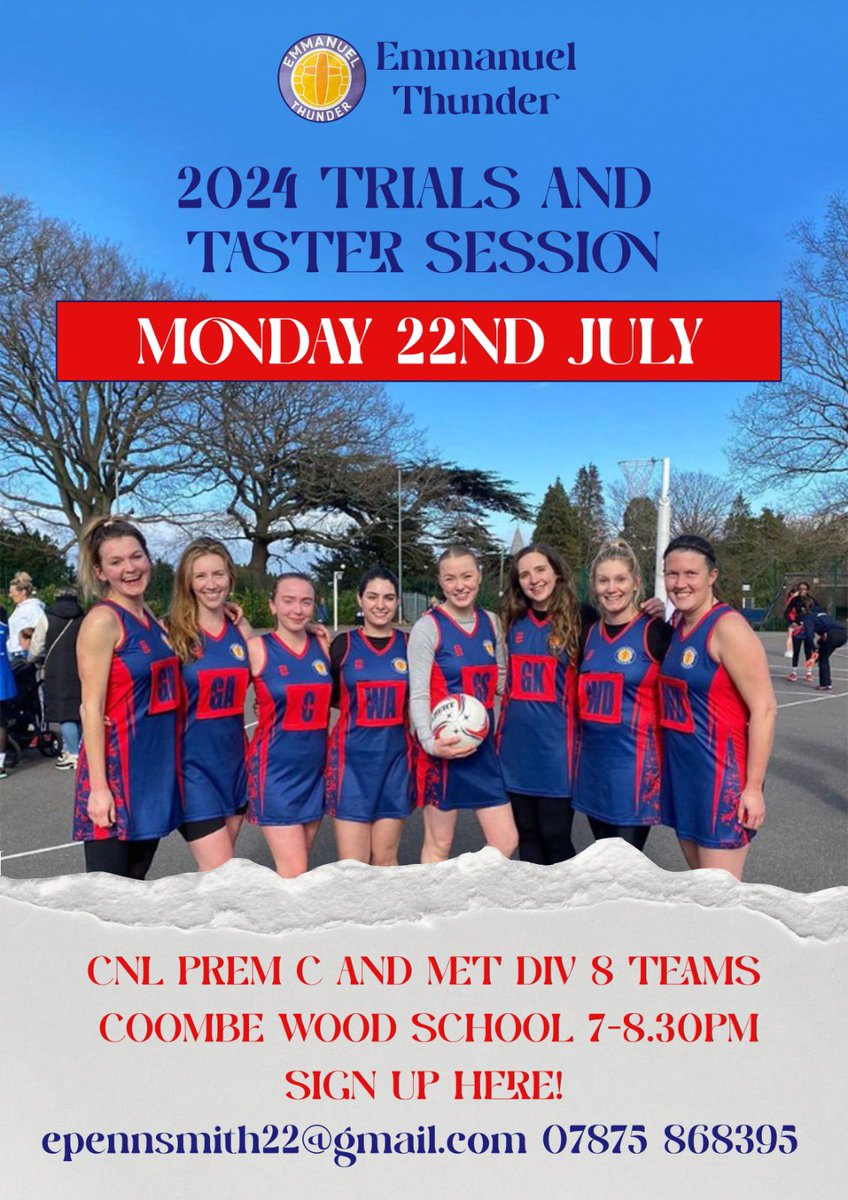 Emmanuel Thunder Netball tweet media