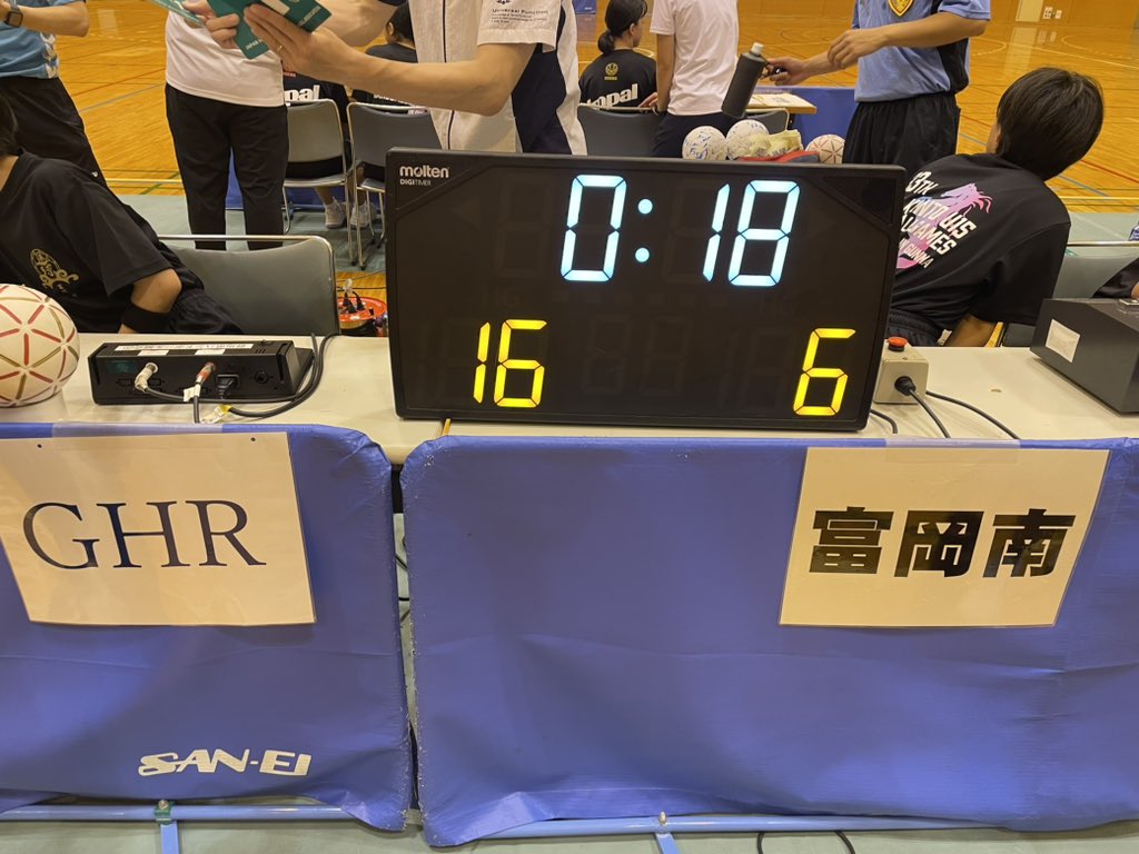 gunmahbjhs2022's tweet photo. 令和6年    7月15日（月）
群馬県中学校総合体育大会
男子の部  決勝リーグ
GHR- 富岡南中学校

前半終了 https://t.co/z3ALH0QwM2