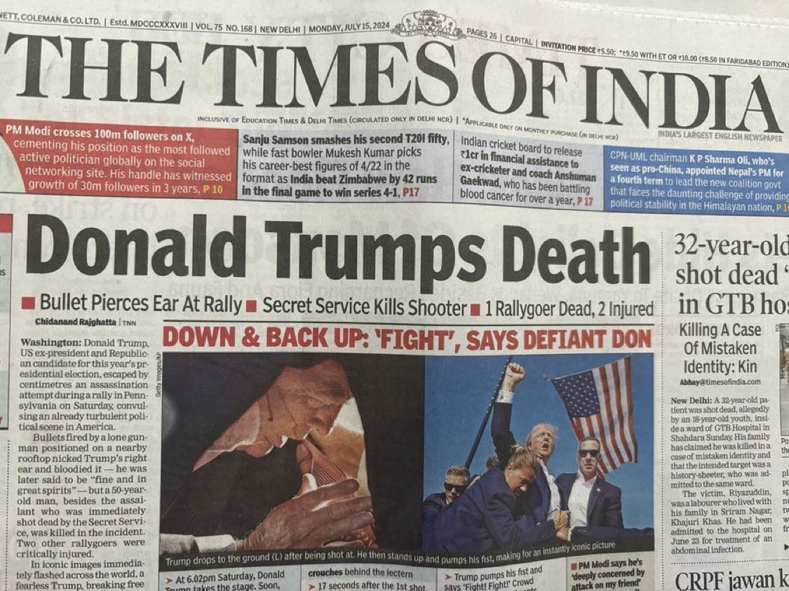 This is a rather smart headline,  but since morning I have met many who misunderstood it. Sigh.