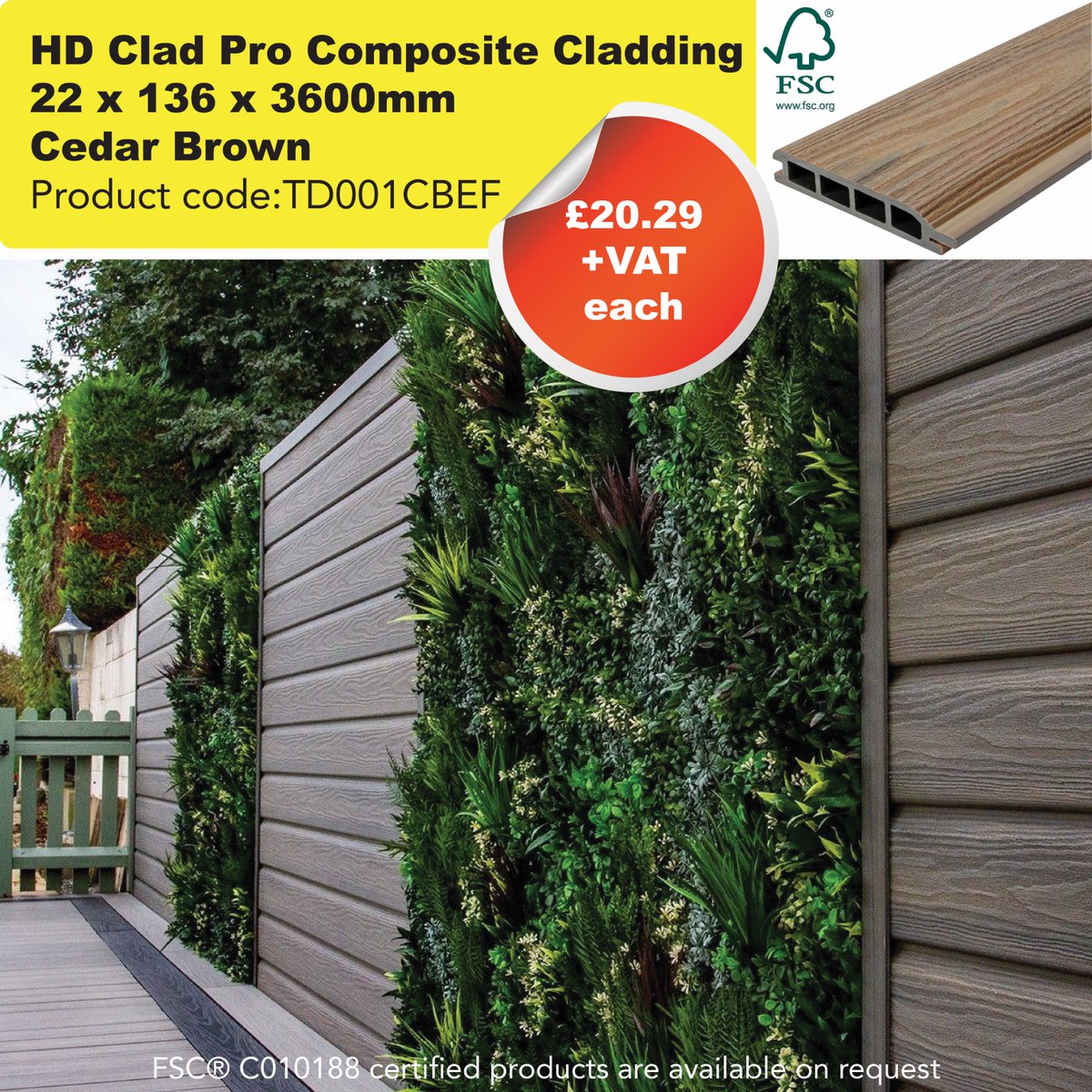 ArnoldLaver's tweet image. 🔥Trending now, Composite Cladding (Cedar Brown) Beautify your outdoor space with HD Clad Pro!
🔗ow.ly/QqRC50Sobbh
Shop ALL Cladding offers 🔗ow.ly/nqgS50SsBoL
 #CompositeCladding #UVStable #StainResistant #EasyInstallation