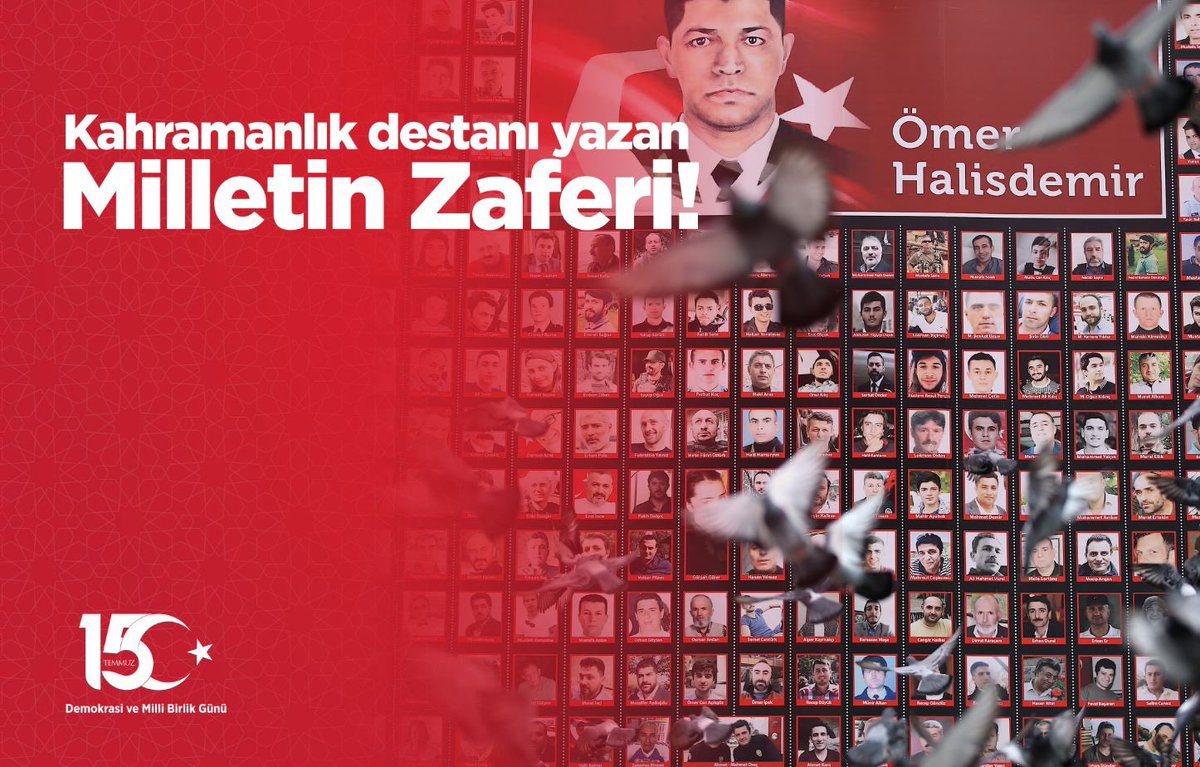 akpartiafyon's tweet photo. 15 Temmuz’da devletine, milletine, istiklâline, iradesine sahip çıkarken şehit düşen kahramanlarımıza Allah’tan rahmet diliyor, Gazilikle şereflenen, darbecilere geçit vermeyen tüm kardeşlerimize şükranlarımızı sunuyoruz. 

15 Temmuz Demokrasi ve Millî Birlik Günümüz kutlu olsun. 🇹🇷

#15TemmuzDestanı #15TemmuzMilletinZaferi
