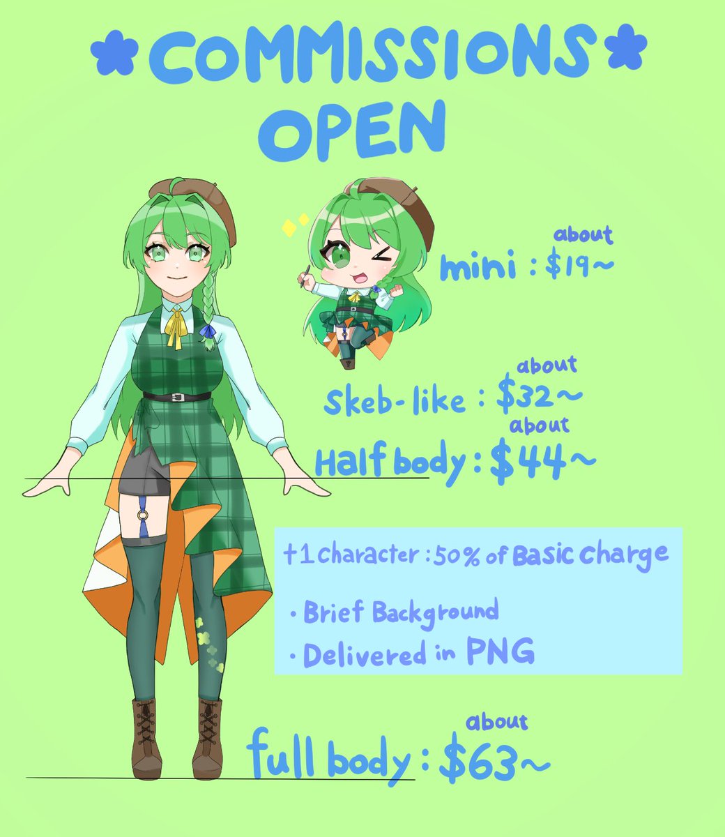 Mua_illustrator's tweet photo. 🌺Commissions Open🌺
New commissions have been started.！
Please visit Vgen for more information.
#VGenComm #commissionopen #Commission https://t.co/j8msZisRxp