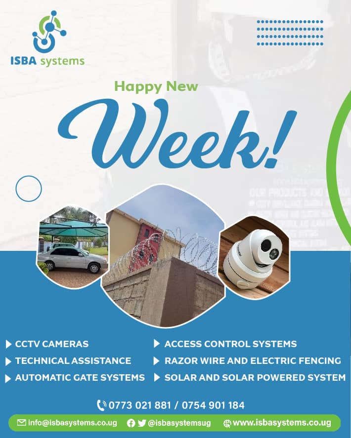isbasystemsug's tweet photo. Happy new week!
Remember, security is our top priority.
Trust us to protect your loved ones, property, and peace of mind.
Stay safe and secure with @isbasystemsug
#SecurityMatters #ProtectingYou https://t.co/9ayBmZcGgt