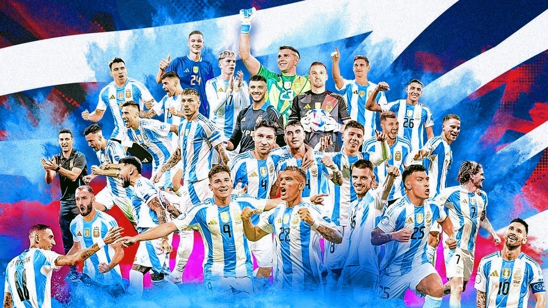 Prafull8955's tweet photo. Andddd ...
Argentina is champions 🏆 of South Ameica once again. Back to back titles for the world champions .... ARG 1-0 COL Winning moment #LautaroMartinez #CopaAmerica2024 #CopaAmerica #CopaAmericaFinal #Argentina #ARGvsCOL #Colombia #Messi𓃵 #angeldimaria https://t.co/BzZqY2PwHY
