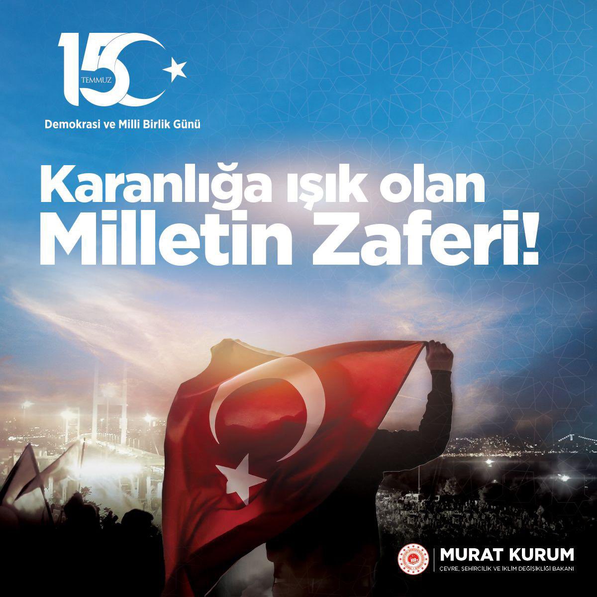 15 Temmuz sadece bir darbe girişimi değildir. Bu ülkeye kurulmuş büyük bir kumpastır, açık seçik bir işgal girişimidir. 

15 Temmuz’da Cumhurbaşkanımız Erdoğan’ın liderliğinde FETÖ’cü alçaklara direnen, bu ülkeye ve geleceğine sahip çıkan herkes kahramandır. 

O geceyi asla