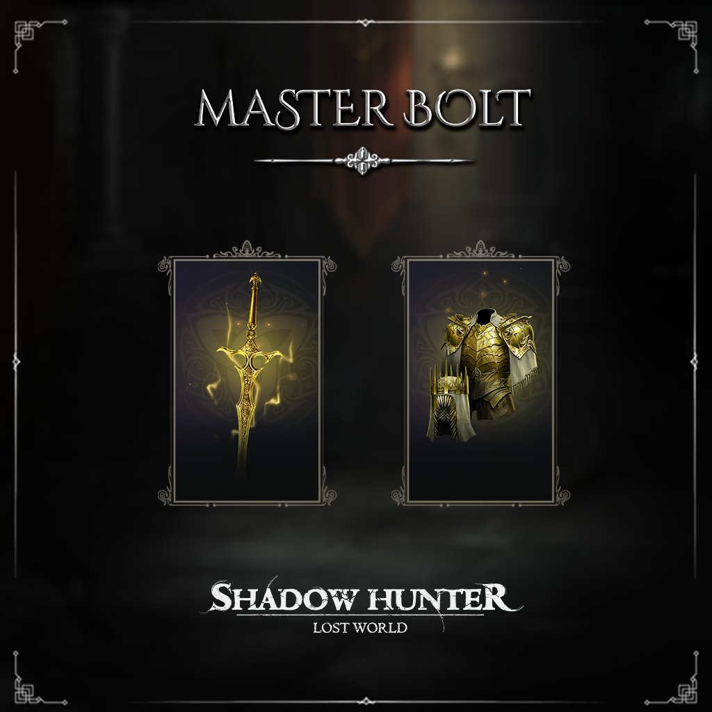SHLostWorld's tweet photo. HUNTERS!

⚔New Equipment Updated - Master Bolt⚔ https://t.co/KXZotGlgPm
