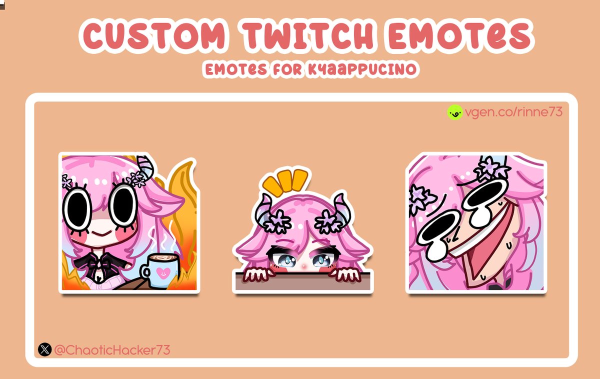 Emote comms recent update!
My emotes package 1 is open at vgen, I only opened 5 slots! avail now vgen.co/rinne73/servic…