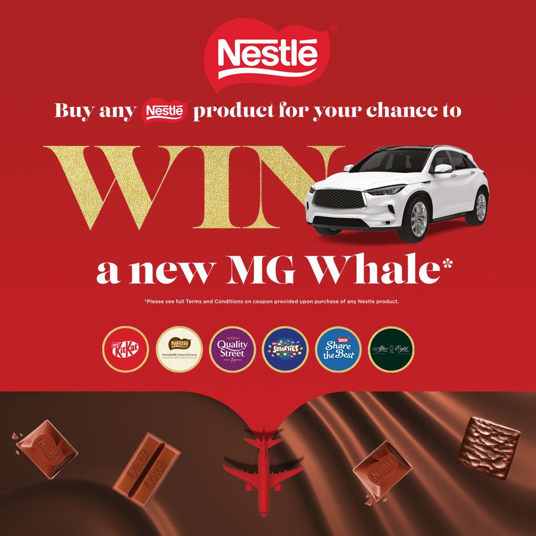 MuscatDutyFree's tweet image. Shop Now &amp;amp; get the chance to Win an MG Whale 🤩🚗

Shop from any of KitKat, Nestle, Quality streets, Smarties, Share the best, After eight, and get a free entry to win an MG-Whale. 

#winnow
#shop
#MGwhale 
#muscatdutyfre