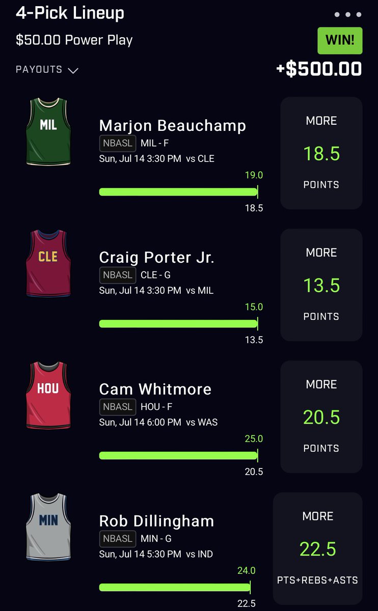 CraftBets's tweet photo. What if I told you that you could get slips like these for $9.99 a month on the DAILY?? 🔥 Let us help you build your bankroll for the NFL season! NBASL is here! Subscribe to the link in @erenyeager7_ bio &amp; come say what’s good!
#Prizepicks #DFS #NBA2KSummerLeague #GambingX https://t.co/KQo5lbZANN