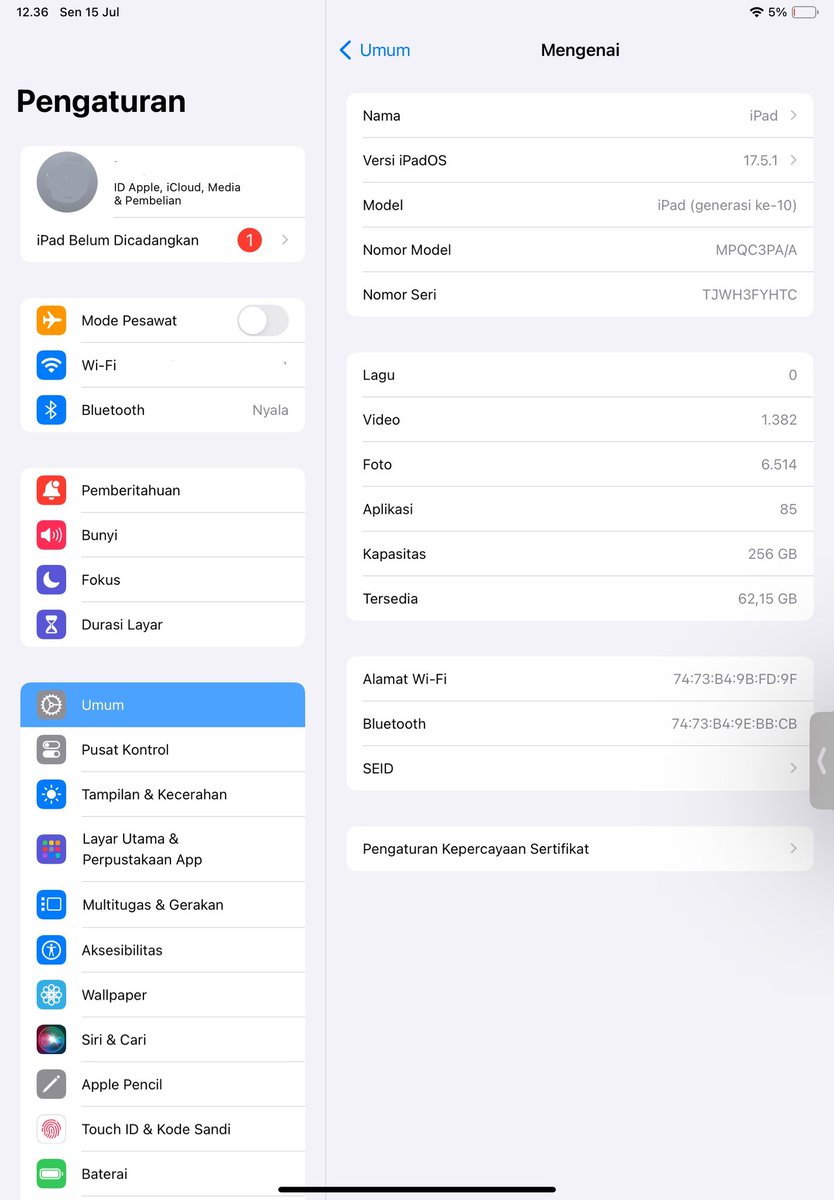 WTS!!!

Aku mau jual iPad Generasi 10, Wi-Fi only, 256GB, Pink (sdh anti gores Paperlike) + Pencil Goojodoq gen 12

Pemakaian 8 bln, kondisi mulus 100%, no minus, smua fungsi berjln dgn baik, Inc Box full set,*alasan dijual utk nmbhin biaya kuliah adikku🥹🙏🏻

Bantu RTya, thank u~