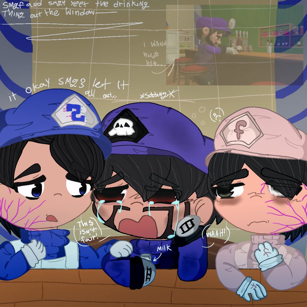 sleepysmg3's tweet photo. Comfort 🩹

#SMG4 #smg3 #fanart #smgf https://t.co/0tpbX2sPhd