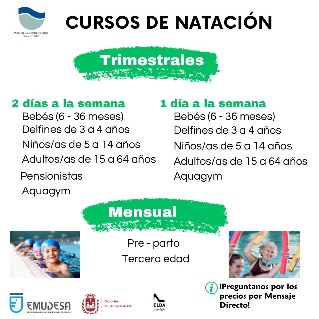 ELDA_PISCINA's tweet image. 💪🏼¡Ya puedes conseguir tu abono para el primer trimestre la temporada 24/25 en @ELDA_PISCINA !💪🏼

📅 A partir de hoy, 15 de junio, abrimos el plazo.

💳 Recordad que el pago se realiza mendiante tarjeta bancaria 

¡No esperéis más!