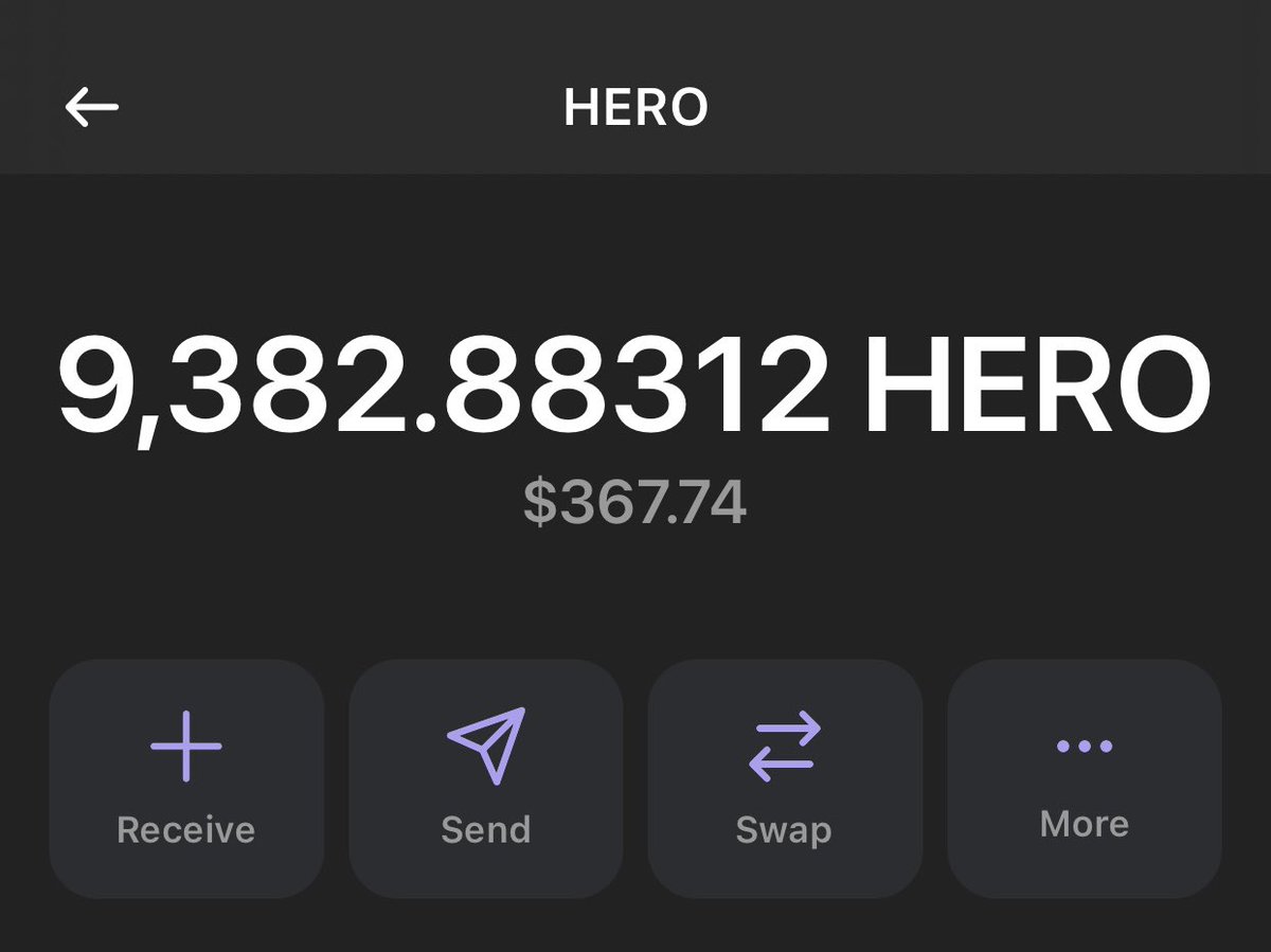 EthTheFuture's tweet photo. @HeroWillDoItt $HERO https://t.co/HYXbHguubH
